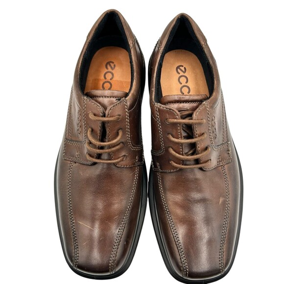 ECCO Men Brown Leather Derby Square Toe Lace Up Dress Shoes Comfort Size 40 US 6 main image 13